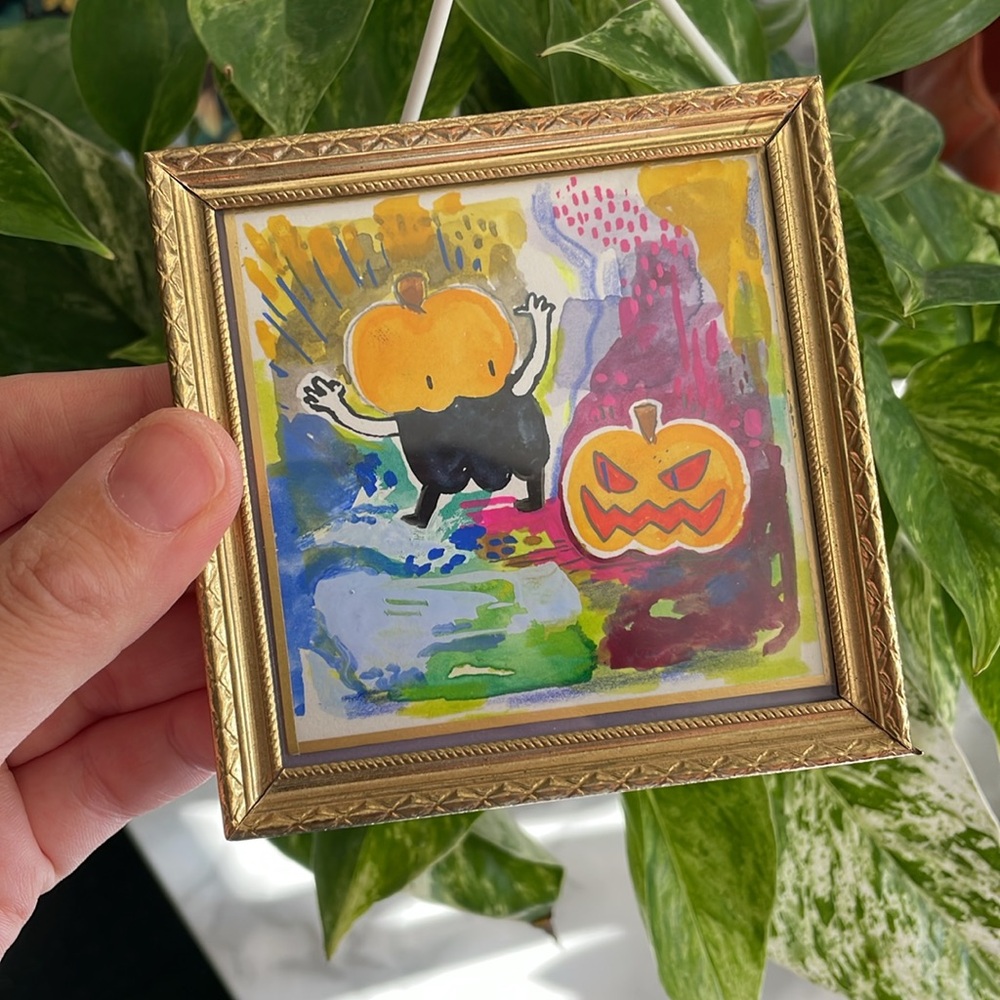 Original artwork  - FRAMED - Kobocha and the big scare